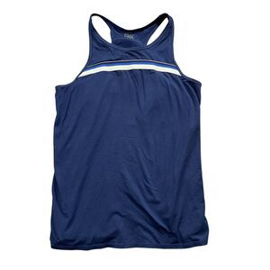 Athleta Girl Tank XXL / 16 Razor Back Navy (must see back)‎ Polyester Blend